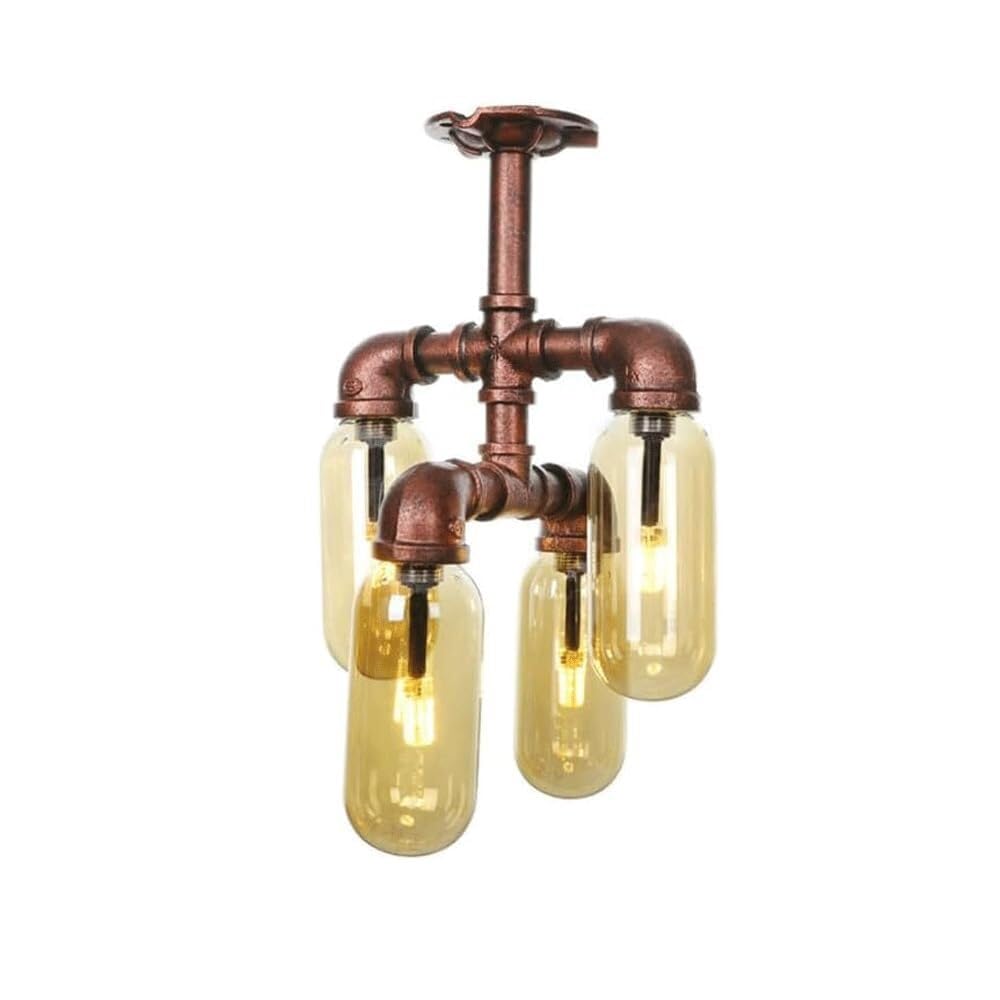 KXEcoLife Ceiling Lighting Fixtures Retro Light Modern Simple Lamp Restaurant Living Room Corridor Aisle Hotel Milk Tea Shop Iron Plumbing Fixture