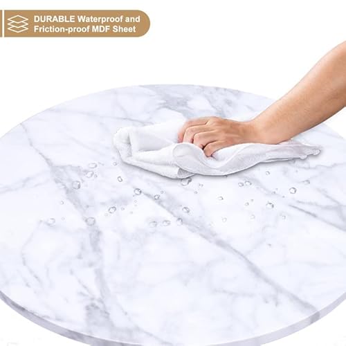 Burenmto 24" Round, High Adjustable 28"- 35.5" Dinning Steel Sturdy Pub Table,Tall Round Cocktail Table Suitable As Kitchen,Breakfast Bar Table #TOP6