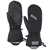 EXski -4℉ (-20℃) Waterproof Winter Gloves Warm 3M Thinsulate Ski Mittens for Cold Weather Snowboard Snowmobile Black Medium