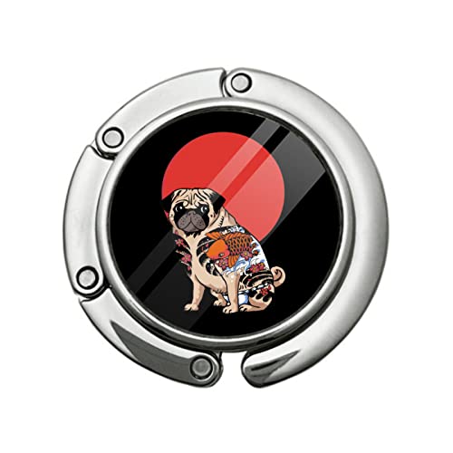 バッグハンガー 2個セット テーブルフック 犬 和柄 和風 (2) カバン掛け バッグフック コートフック ステンレス製 錆びない かばん掛け 壁掛け用 デスク コート バッグ 傘用 旅行用 フック 高耐久 コンパクト 折り畳み 持ち運び便利