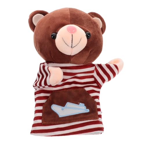 BESPORTBLE Burattino a Mano Orso in Peluche, Giocattolo Interattivo Per Ragazzo Ragazza Piccoli Per Attività Familiari, Marionetta Cartone Animato Per Narrazione e Gioco Educativo