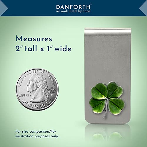 Danforth Four Leaf Clover Money Clip For Men – Handcrafted Pewter Metal Irish Money Clip – 2”, Made In Usa #TOP6