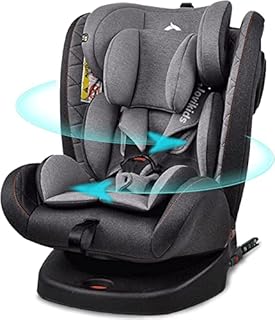 Jovikids Safety Baby Car Seat with Isofix and Top Tether, 360 Degree Swivel Child Car Seat for Group 0/1/2/3, 0-12 Years Old, ECE R44/04, Black