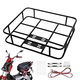 Portabicicletas, Cesta Trasera De Metal para Bicicleta, Cesta Multiusos Impermeable para Marco Trasero De Bicicleta para Transporte, Entrega, Montaje Rápido