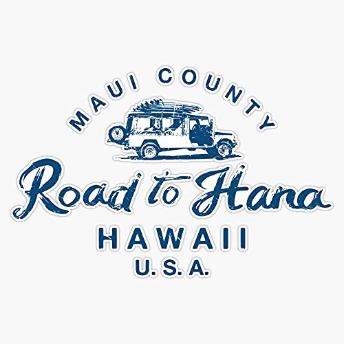 BZ Trading Maui Hawaii Road To Hana Hawaiian Vintage Vinyl Decal Wall Laptop Bumper Sticker 5In,RDBUSASTICKERS2272,RDB-USA-STICKERS-2272