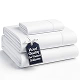 Casa Platino Bedding Sheets & Pillowcases, 100% Brushed Microfiber Pre-Washed Sheets Set, 3 Piece Set, Ultra Soft and Breathable with 15" Deep Pocket, White Twin XL Sheet