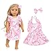 American 18 inch Doll Clothes and Accessories,7 Outfits , Fits 18 inch Dolls, 18 inch Girl Doll Clothes, Christmas Birthday Gift Girl (No Dolls and Shoes)