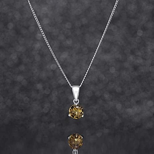 Aeon Birthstone Necklace - November Yellow Topaz - Image 4