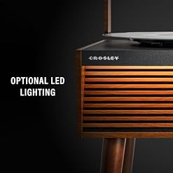 Crosley CR6237A-NA Dean 3-Speed Bluetooth in/Out Vinyl Record Player Turntable with Built-in Speakers, LED Lights and Detachable Legs, Natural - Les Beatles, Paul McCartney, John Lennon, RIngo Starr, George Harrison Crosley CR6237A-NA Dean 3-Speed Bluetooth in/Out Vinyl Record Player Turntable with Built-in Speakers, LED Lights and Detachable Legs, Natural – Image 3