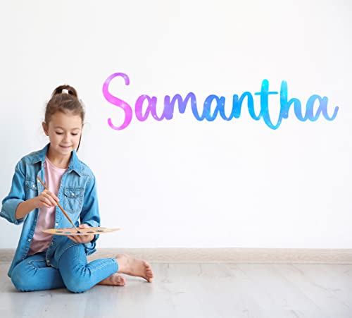 Shimmer Rainbow Name Wall Decal Magic Galaxy And Stars Wall Art Custom Personalized Name Sticker Girls Nursery Decor #TOP1