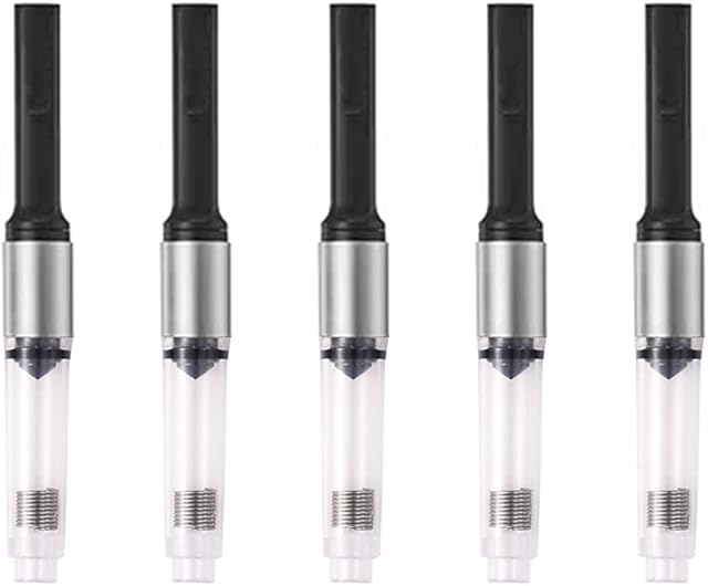 5 Pcs Rotating Ink Absorber Converter for Fountain Pens, Universal for Refilling Ink from The Bottle Spin Piston Fill Ink Absorber