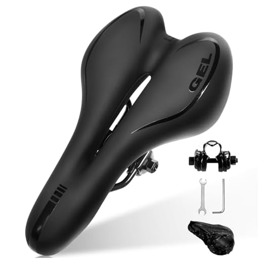 Homoto Sella Bici Da Corsa,Sella MTB Con Copertura Impermeabile Unisex accessorio per sella per mountain bike, sella comoda rimovibile e sostituibile