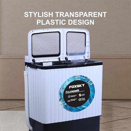 Image of Foxsky 8.0 kg Semi-Automatic Top Load Washing Machine Appliance (Aqua Wash)
