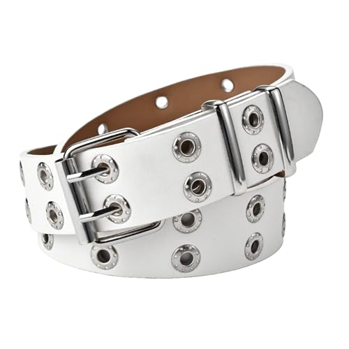 Goth Studded Genuine Leather Belt, Punk Y2K Waist Belt