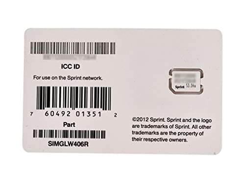 Sprint Icc Id Nano Sim Card For Iphone 5 Simglw406R #TOP21
