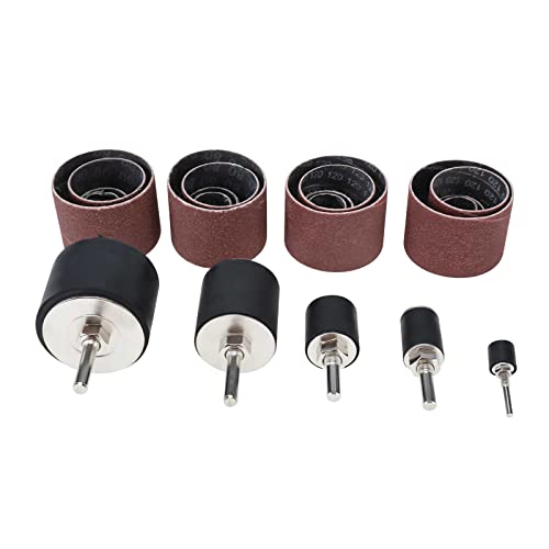 BOOMSTART 25 Stücke Schleifwalzen Set, Schleifwalzen für Bohrmaschine mit Box, Schleifhülsen Schleifenpapier Schleifband Schleifpapier, 80 und 120 Körnung