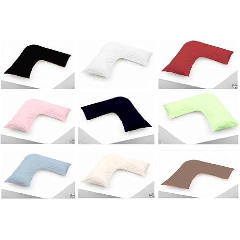 Matching Bedrooms Polycotton Percale V Shaped Pillow Case White Cover