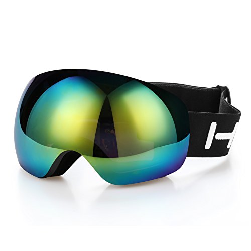 Ski Goggles Hicool Pro Unisex Ski Snow Skate Snowboard Snowmobile Goggle with Mirrored
