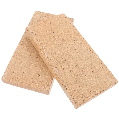 CHILDWEET Ladrillos Refractarios de Arcilla 2 Piezas 230X114X20 MM para Estufas de Leña y Chimeneas Bloque Ignífugo Resistente a Altas Temperaturas Aislante Térmico para Parrillas y