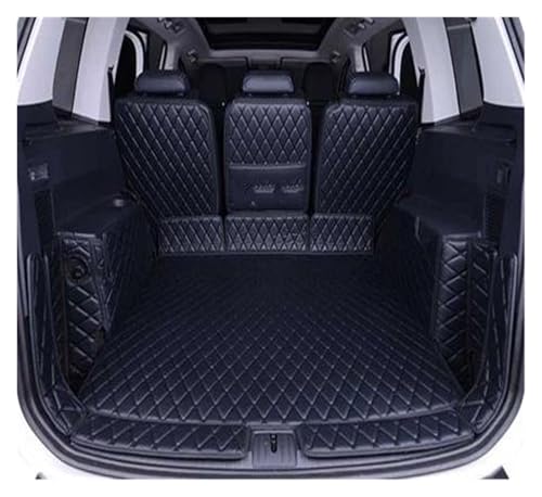 Tapis de coffre pour Tiguan L en cuir noir protection 5 places intégrale