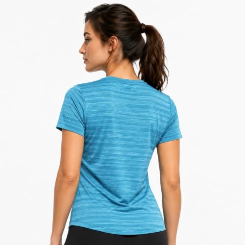 Image of NINQ Women's Athletic Compression Wear - Full Sleeve Workout & Training T-Shirt Designed for Gym, Running, Yoga, and Sports. Breathable, Stretchable