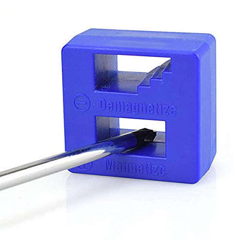 1 Pcs Precision Magnetizer and Demagnetizer, Use for Small and Big Screws, Screwdrivers, Drill Bits, Drivers, Wrenches, Tweezers, Sockets, Construction and Other Steel Tools (Blue) - Thumbnail 5