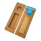 JISADER Tabla de Equilibrio de Corcho para Fortalecer Los Pies con Rodillo para Prevenir Caídas, Y