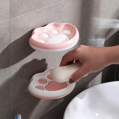 Porte-savonnette à drainage sans perçage patte de chat