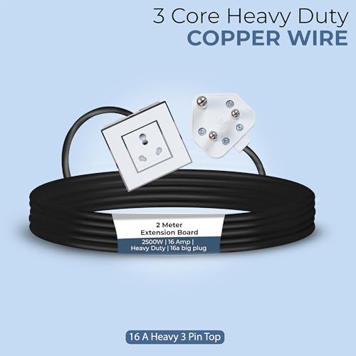 Image of Extension Board Heavy Duty Multi Socket 15A /16A /20A 240Volts (2500 Watts 16A Big Plug, 2 Meter)