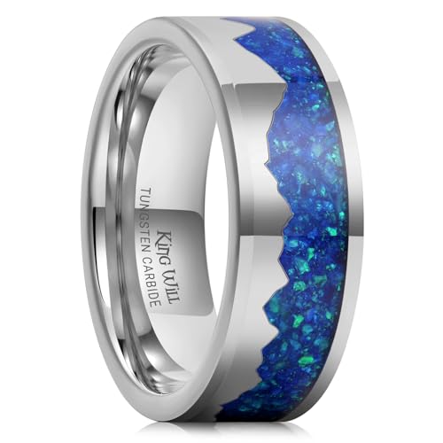 Bague carbure de tungstène anti rayure alliance homme confortable 8mm
