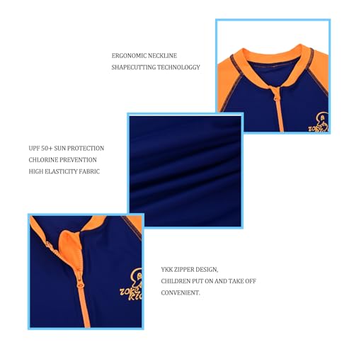 Image of karrack Girls and Boys One Piece Rash Guard Swimsuit Kid Water Sport Short Swimsuit UPF 50+ Sun Protection Bathing Suits