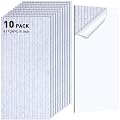10 Pack 47x24 Inch Acoustic Wall Panels, Large Self Adhesive Sound Absorbing Panels for Home, Bedroom, Gaming Room Studio Office, High Density Noise Dampening Wall Decor for Echo Reduction, Light Gray