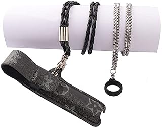 ZUYOOK Lanyard Leather case Printed with Scratch-Resistant portableJU-UL red Protective Sleeve + Anti-Lost Metal Box Chain 3.0 Pendant,Compatible with RE-LX 1/2/3/4/5 JU-UL/YO-OZ MO-TI etc