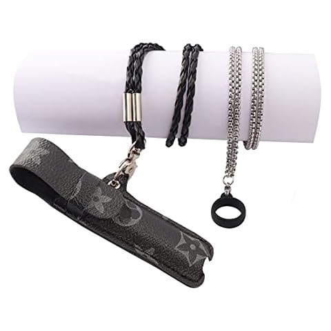 ZUYOOK Protective Sleeve, Outdoor Anti-Lost Detachable Nylon Necklace Gray Protective Sleeve + Anti-Lost Metal Box Chain 3.0 Pendant, Compatible with RE-LX 1/2/3/4/5 JU-UL/YO-OZ MO-TI etc Cover