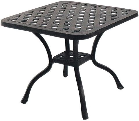Sunvuepatio Patio End Table Nassau Outdoor Cast Aluminum Furniture Desert Bronze