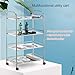 Medical Cart, 3/4-Layer Medical Trolley, Lab Serving Cart with Swivel Casters, Beauty Storage Cart, Shelf Stainless Steel Utility Cart, for Lab, Clinic, Hospital, Salon(One Color-100Cm)
