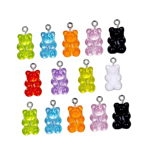 Pendentifs ours colorés résine pour customisation colliers mode - 7