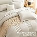 CozyLux Queen Size Comforter Sets - 7 Piece Bed in a Bag Beige Comforter Set with Sheets Luxury Queen Bed Set All Seasons, Soft Bedding Set with Down Alternative Comforter, Sheets, Pillowcases & Shams