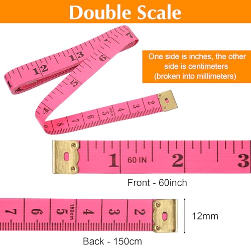 Set de 12 Cintas Métricas Flexibles de Tela 150 cm miniatura 2