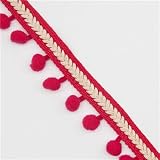 Garniture ruban de dentelle pour artisanat bricolage décoration de mariage couture sur tissu accessoire 3.5 cm bricolage à la main Patchwork Polyester 1yard-Rose rouge