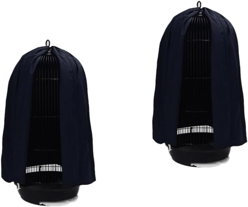 VANZACK 2pcs Creative Round Parrot Cage Cover Dark Breathable Mesh Lightweight Easy to Install Air Circulation Light Allowing Suitable for Cage