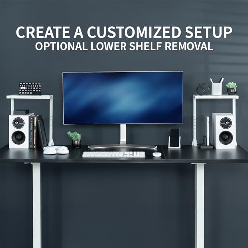 VIVO White Clamp-on 13 inch 2-Tier Desk Shelf, STAND-SHELF2CW by VIVO - Used condition - Image 7