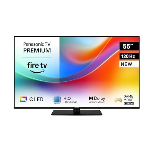 Panasonic Premium TV-55W85BEZ, Série W85B, 55 Pouces, 4K Ultra HD QLED Smart TV, 2025, 120Hz, Fire TV, Dolby Vision & Atmos, Mode Game Extreme, Controle Vocal Alexa, Support Apple, Bluetooth, Noir