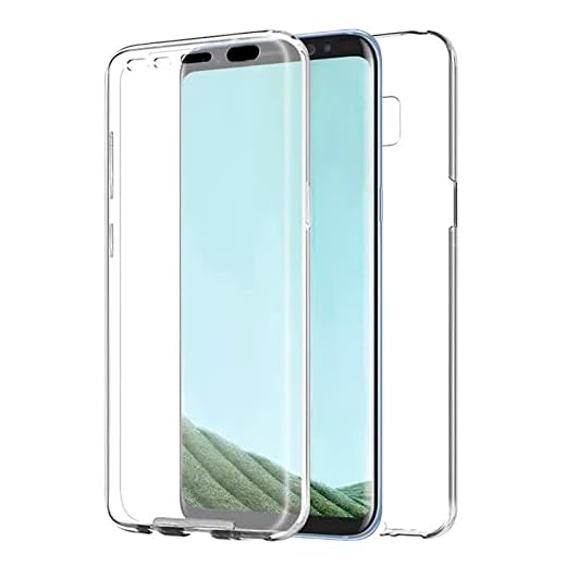 TBOC Cover per Samsung Galaxy S8 - Custodia [Trasparente] Completa Copertura Integrale [Silicone TPU] Protezione Totale [360 Gradi] Full Body Anteriore Posteriore Sottile Case Resistente Graffi
