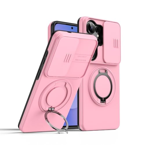 Coque Galaxy A56 5G rose antichoc avec anneau de support grand format