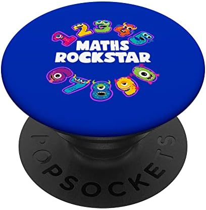 Maths Rockstar, Kids Cool Monster Numbers Maths PopSockets Swappable PopGrip