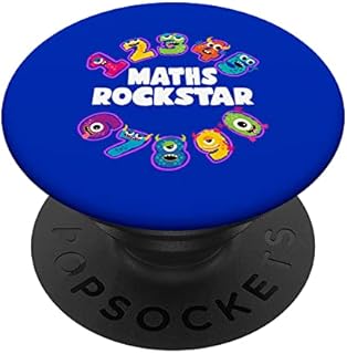 Maths Rockstar, Kids Cool Monster Numbers Maths PopSockets Swappable PopGrip
