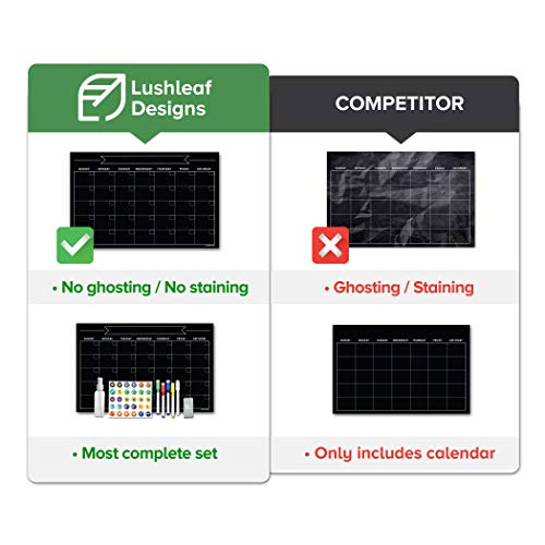 Magnetic Dry Erase Chalkboard Calendar - 11X17 Inches - Large Premium Reusable Board For Refrigerator - Perfect Magnet Set For Fridge As Kitchen Organizer & Atomic Habits Planner #TOP4