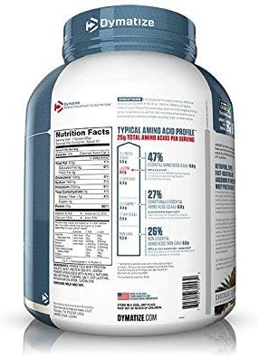 Dymatize ISO100 Hydrolyzed Protein Powder, 100% Whey Isolate Protein, 25g of Protein, 5.5g BCAAs, Gluten Free, Fast Absorbing, Easy Digesting, Chocolate Coconut, 5 Pound
