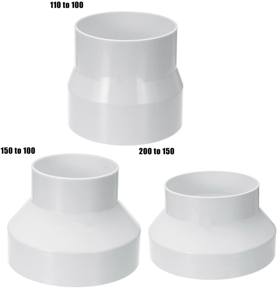 Buy HEIFIQOING Ducting Reducer 110mm to 100mm Ducting Joint, for